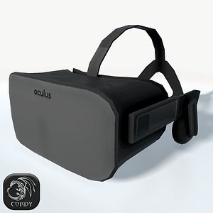 Oculus rift headset low poly