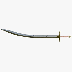 Shamshir Sword With Game Ready 3D Model