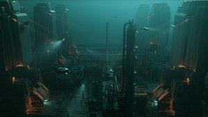 Underwater Sci-Fi Facility 3D