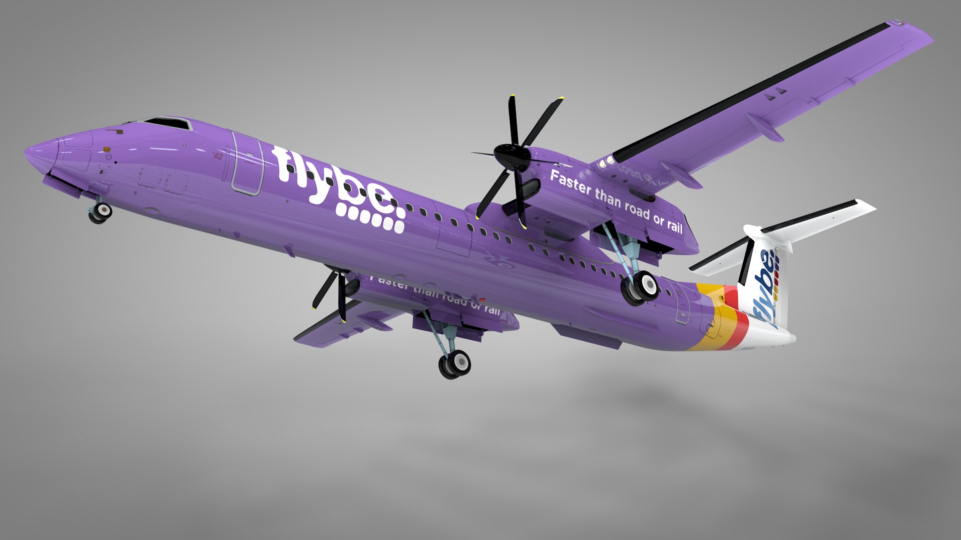 3D Flybe Bombardier DHC-8 Q400 Dash 8 L1503 model - TurboSquid 1791822