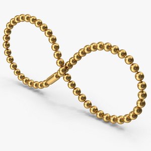 3D Gold Chainlet Infinity Symbol