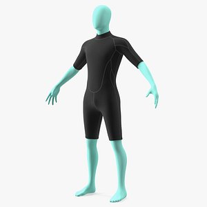 Man Wetsuit Black Shorty Version