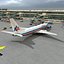 3d international airport vehicles planes model