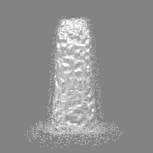 3D model medium type 2 waterfall