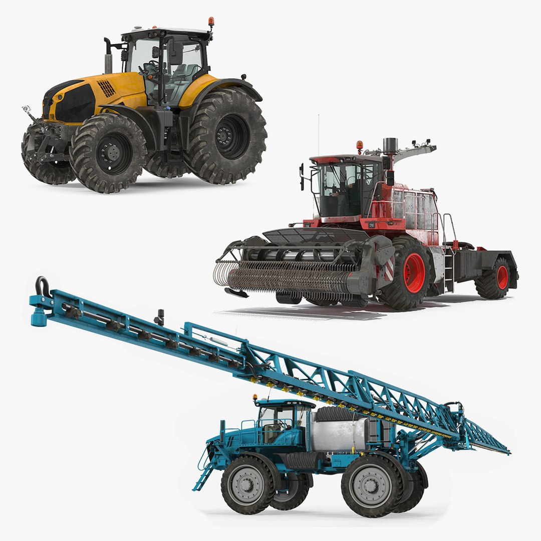 Farm Vehicles 3D Models Collection 3D model preview