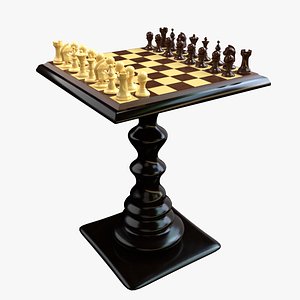 Wooden Chess Set PBR