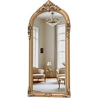Classic Fireplace Wall Mirror in carved wooden frame 3D model