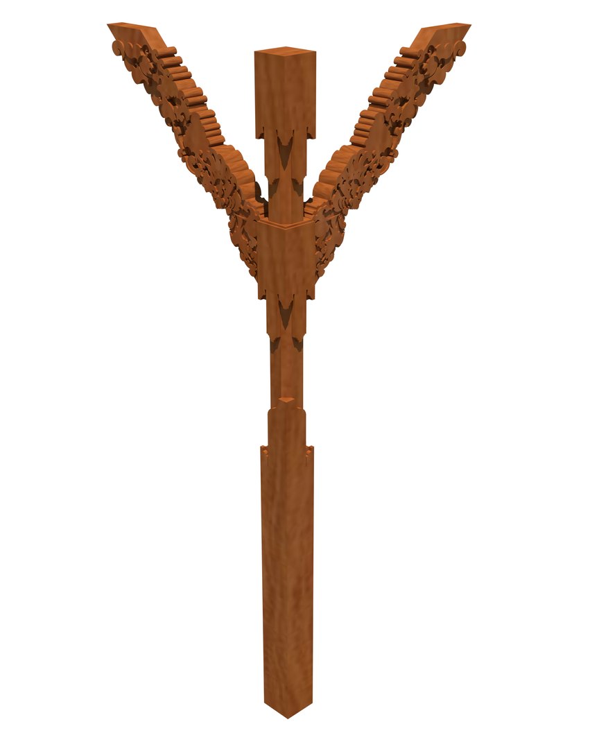 Balinese Style Pillar And Branch Wood Carving 3D TurboSquid 2023888