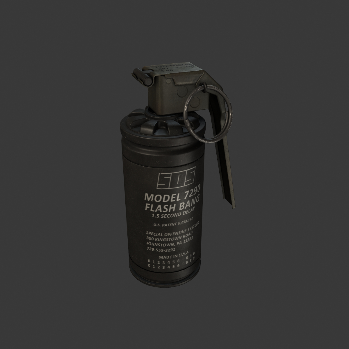 3ds max ready grenade