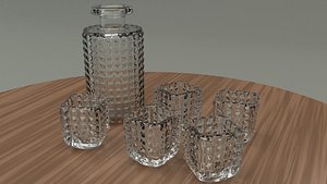 3D whiskey glasses model