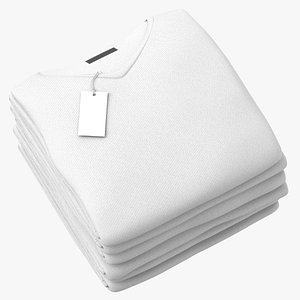 Folded Sweater V Neck 6 Pile Color Variations 3D model