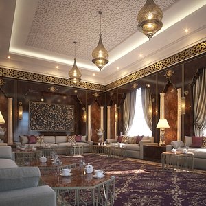 3D interior scene living room