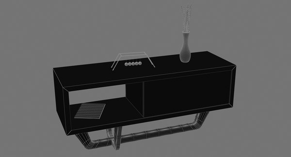 wood console 3d model