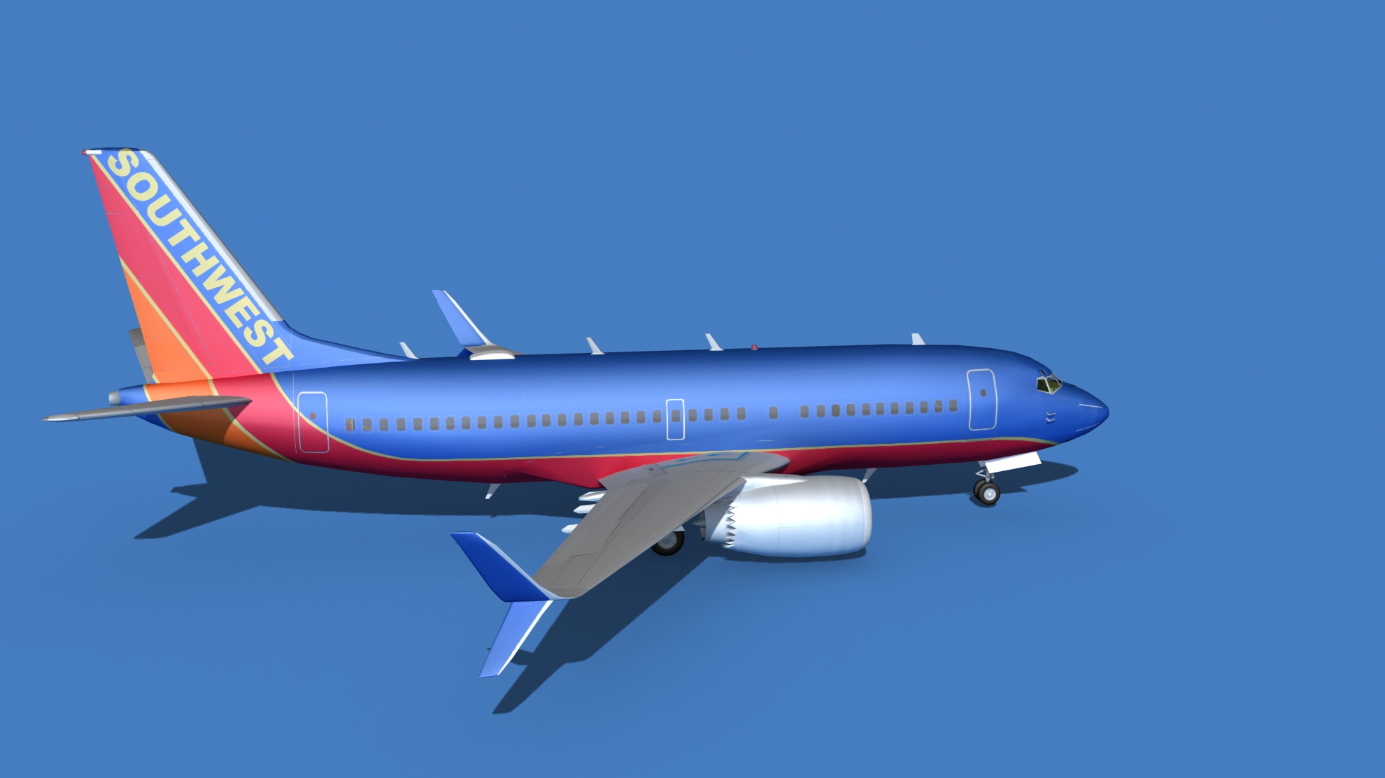 3D Boeing 737 Max 7 Southwest Airlines model - TurboSquid 1760832