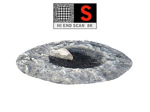 3d frozen puddle hd model