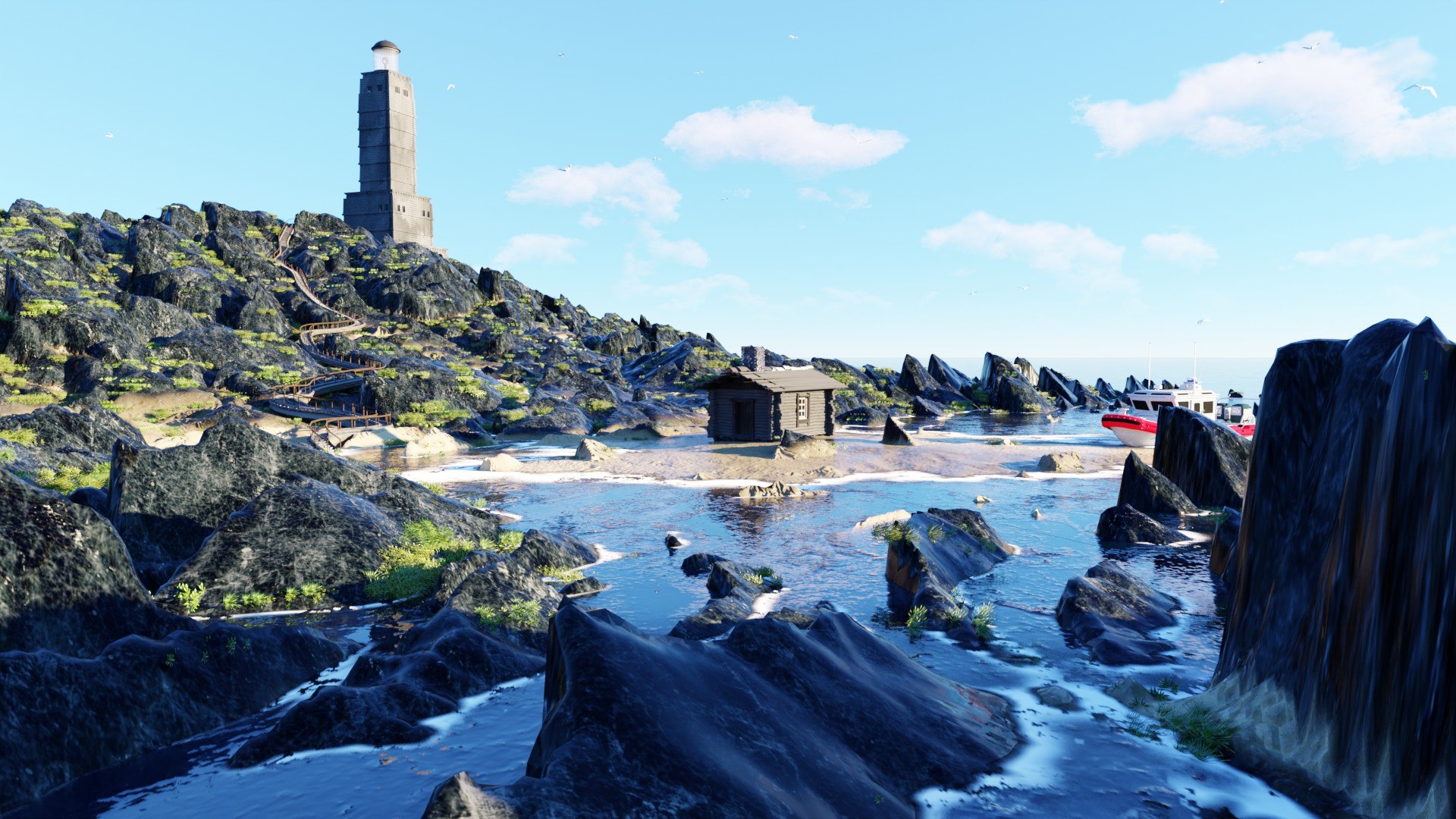 The Lighthouse Rock Model - TurboSquid 1950853