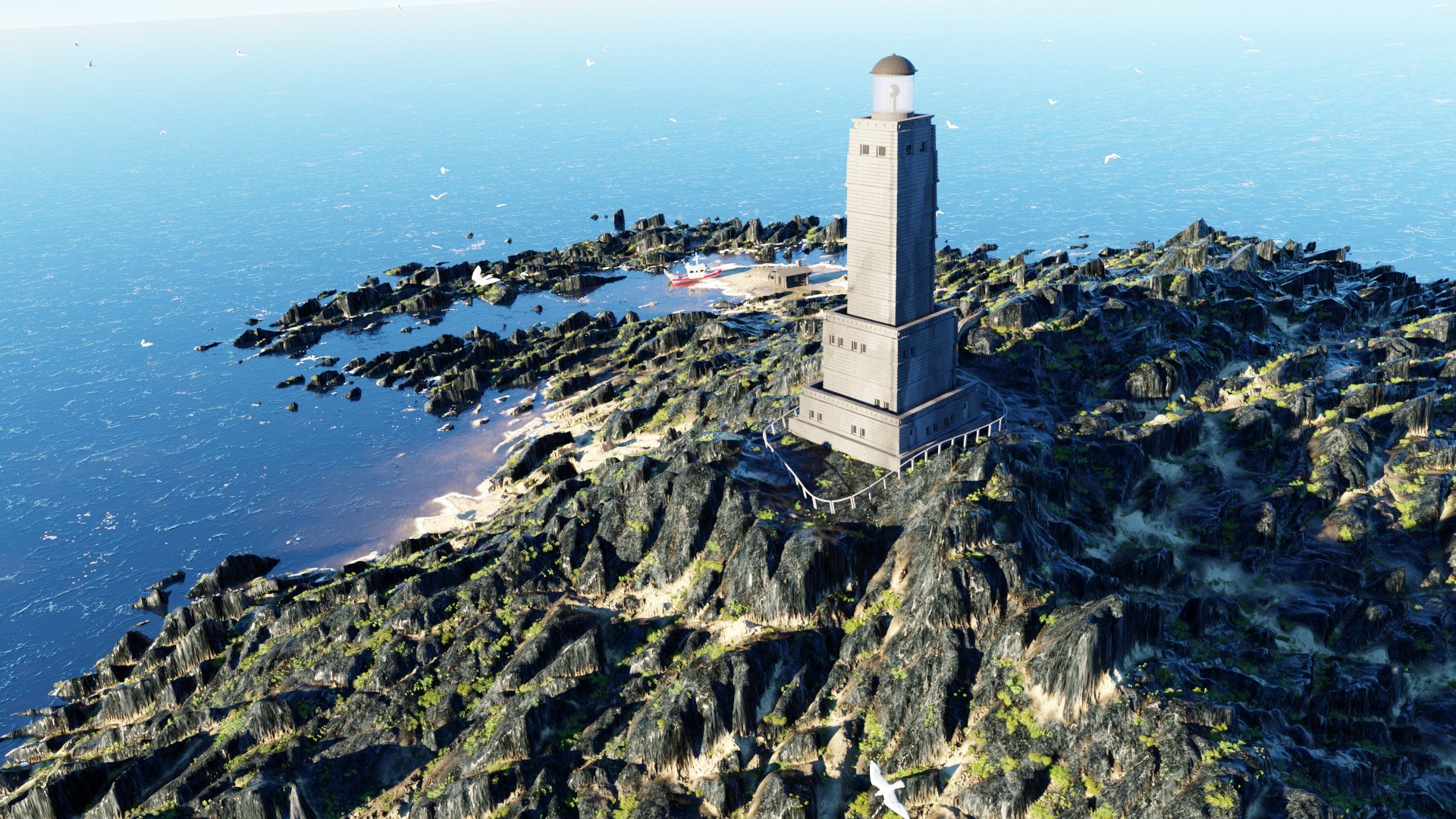 The Lighthouse Rock Model - TurboSquid 1950853