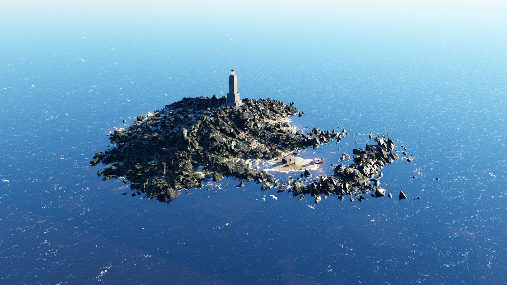 The Lighthouse Rock Model - TurboSquid 1950853