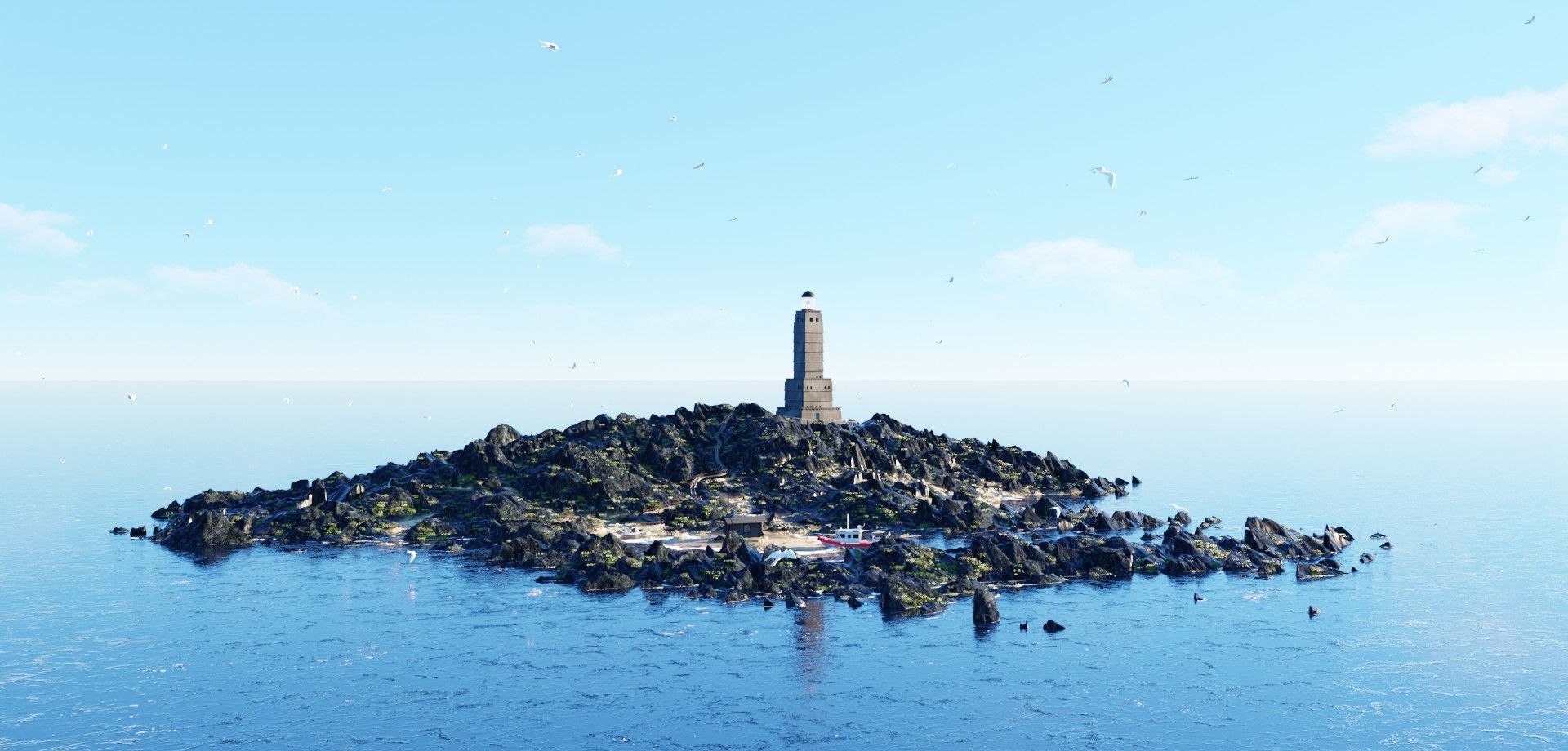 The Lighthouse Rock Model - TurboSquid 1950853