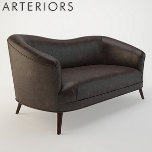 arteriors duprey settee sofa 3d model