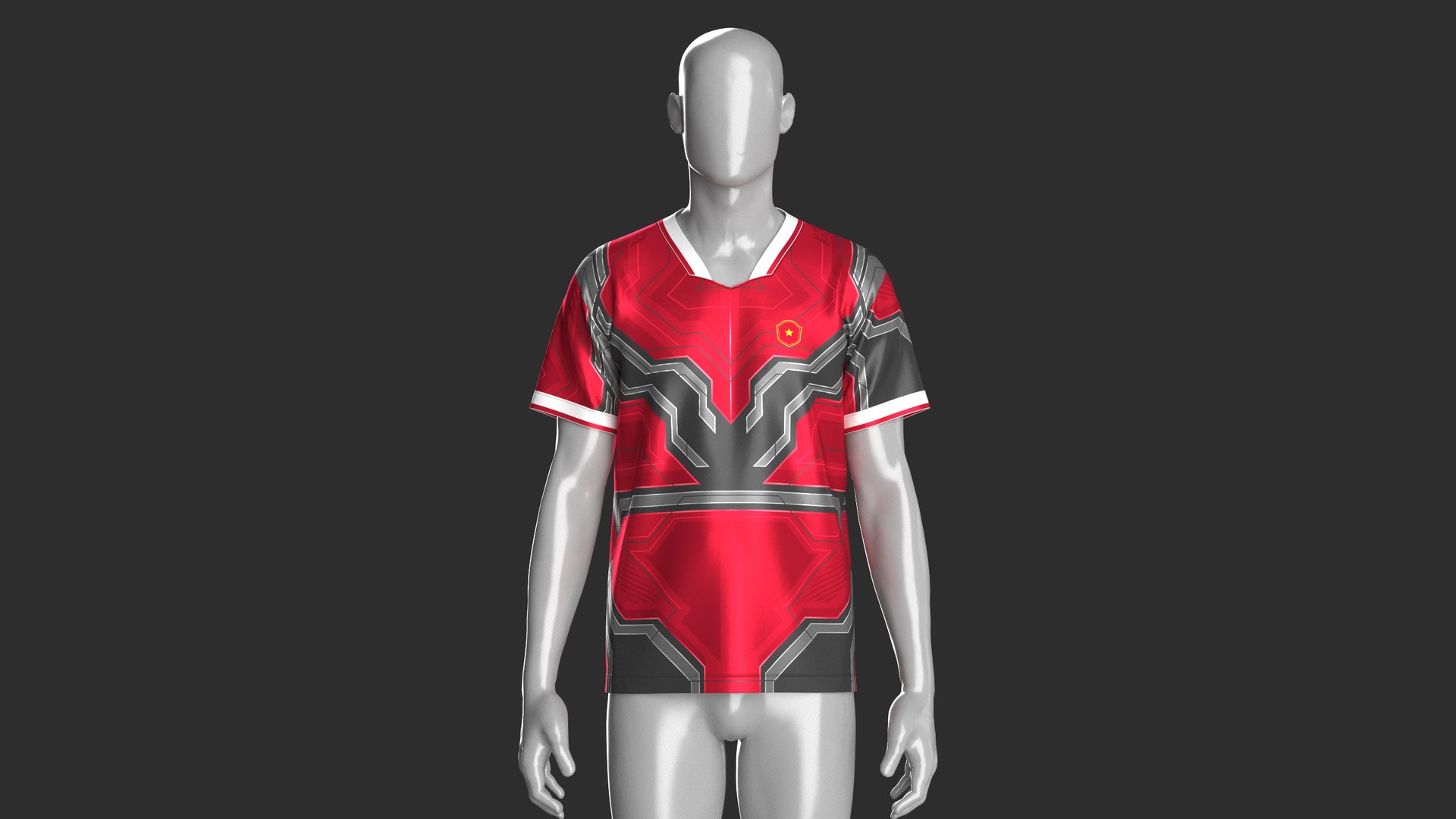 Soccer Red Sports Jersey-Home Kit 3D Model - TurboSquid 2338298