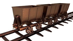 3D Mine Cart model