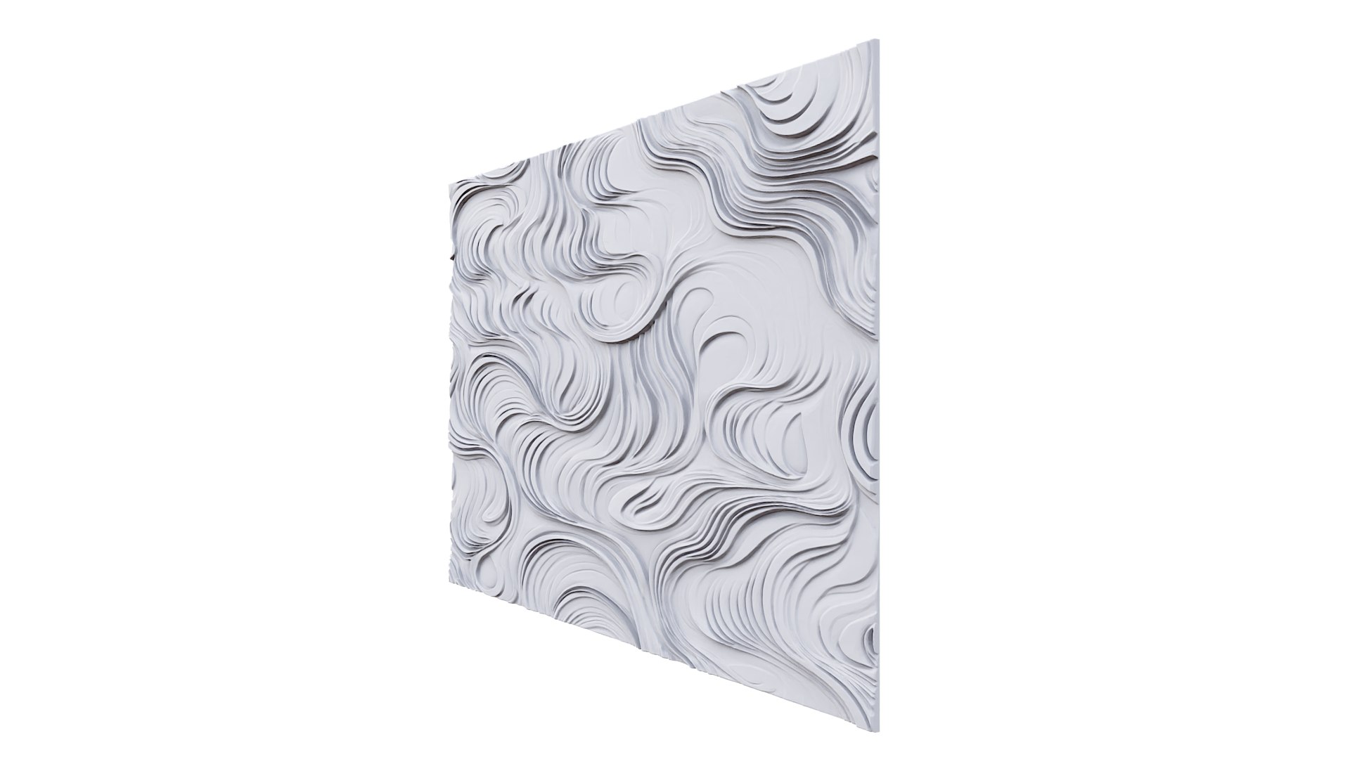 Modern Panel Wall Decor Set Wall Relief Mural CNC 68 3D Model ...