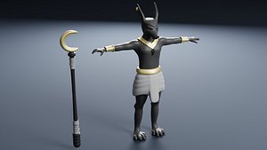 Anubis Toon Character 3D model