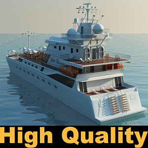3dsmax large yacht