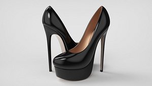 Super High Platform Stiletto Heels Shoes 3D model