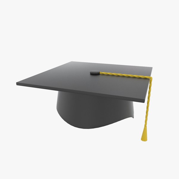 3D Graduation University Hat or Cap model