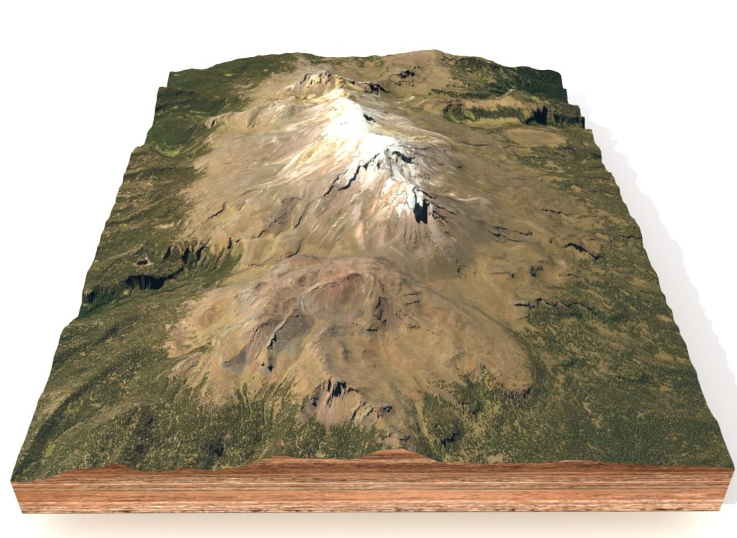 3D Mountain Landscape Volcano Central Model - TurboSquid 1633535