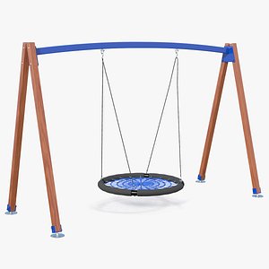 Spider Web Saucer Swing Blue