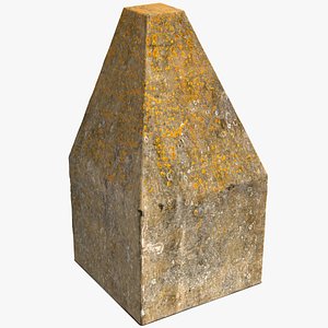 3D concrete dragon teeth tank model