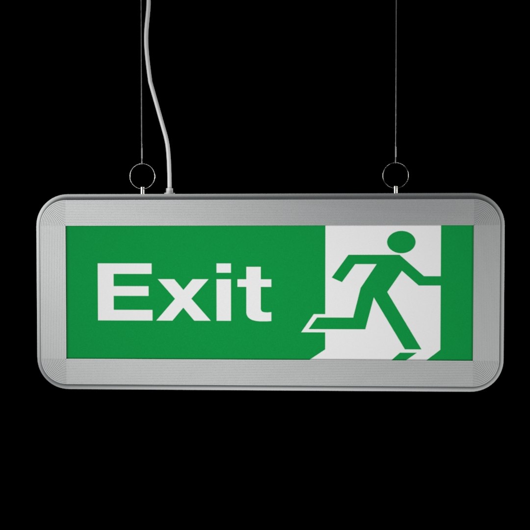 3d exit sign