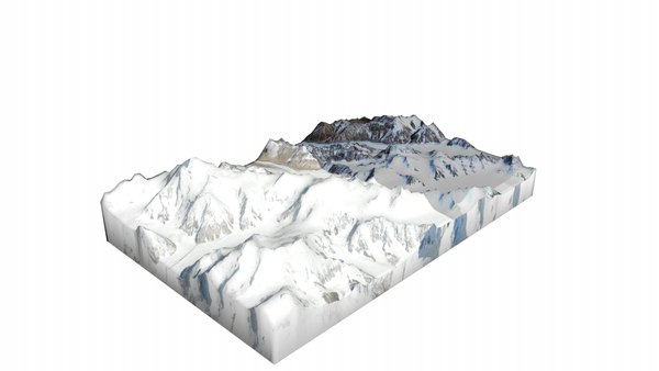 Sia Kangri Mountain model TurboSquid 1826079