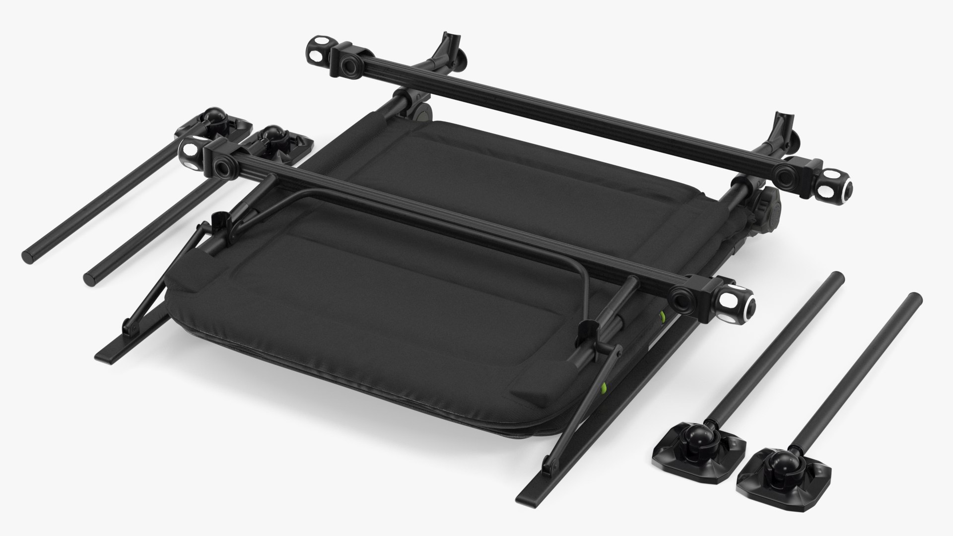 Angler Chair Folded Black 3D model preview
