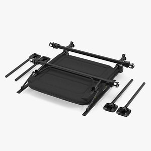 3D Angler Chair Folded Black model