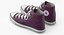 3D Basketball Leather Shoes Purple