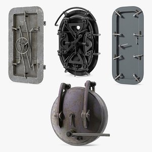 Watertight Ship Doors Collection 2 3D model