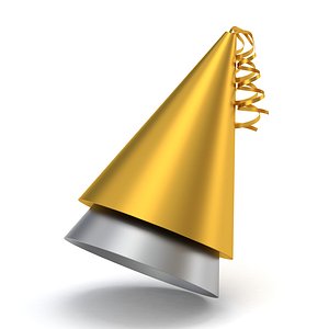 Party Hat Gold And Party Hat Silver 3D model