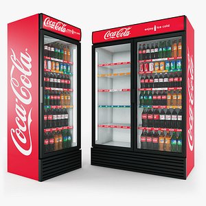 coca-cola fridges 3d model