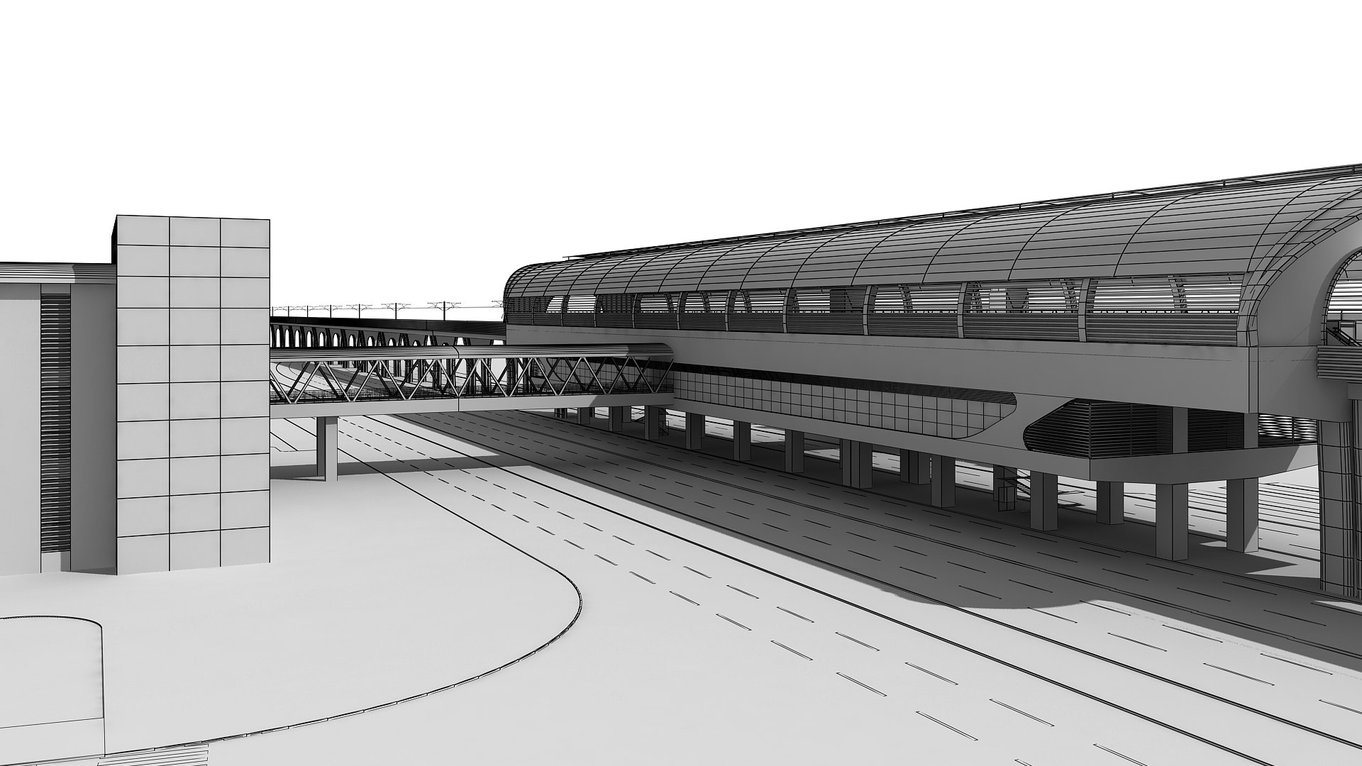 3D Light Rail Station 11 Model - TurboSquid 1872148