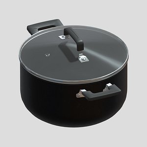 6 quart Dutch Oven with lid Low Poly PBR
