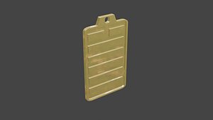 3D i ching hexagram pendant 43 model