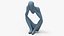 Contemplative Human Statuette