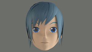 free stylized character head 3d model