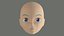 定型化されたキャラクターの頭