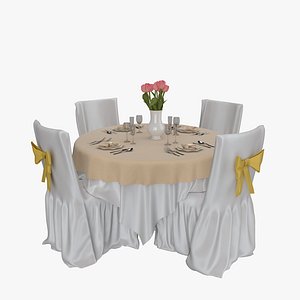 3d model restaurant table 01