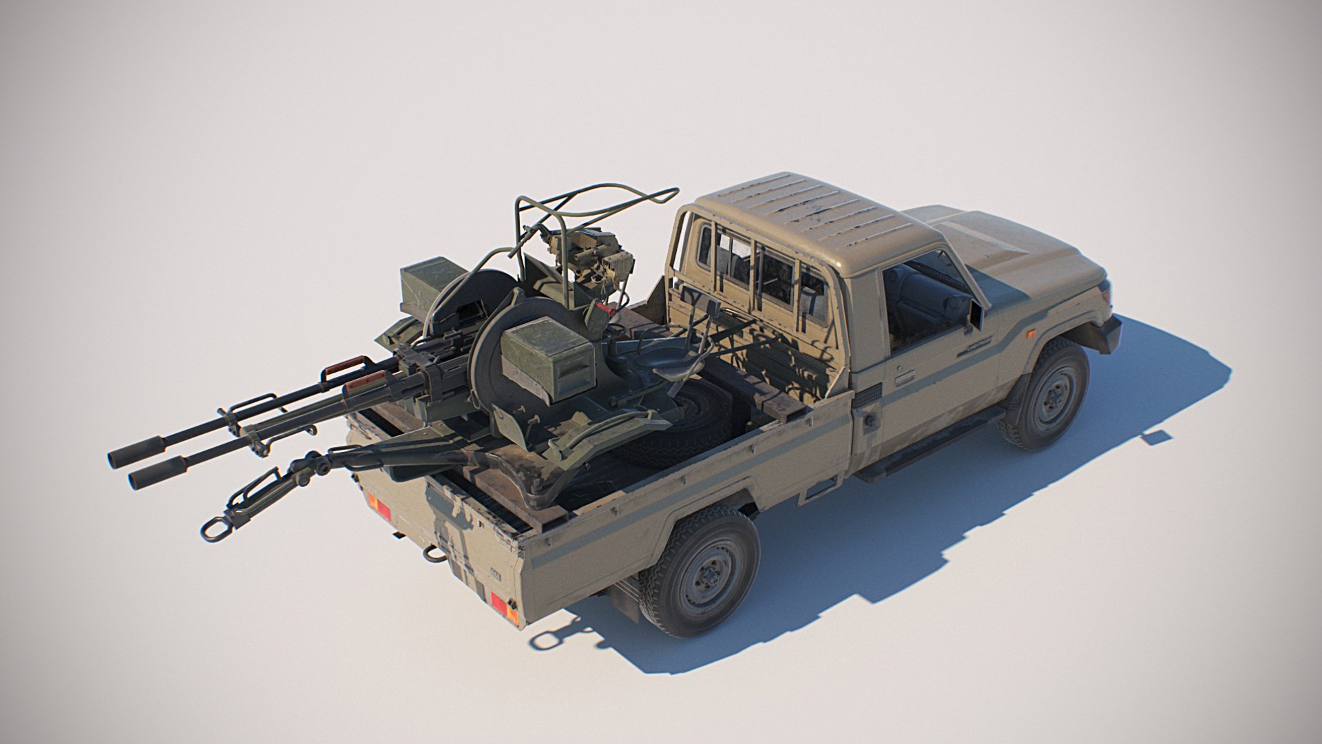Militant Track with anti-aircraft autocannon ZU-23  terrorist track 3D model https://p.turbosquid.com/ts-thumb/na/PYXzqy/cv/terrocar_02/jpg/1644694268/1920x1080/fit_q87/00f82de8ac135b8a24b31ee3088cfae995426fff/terrocar_02.jpg